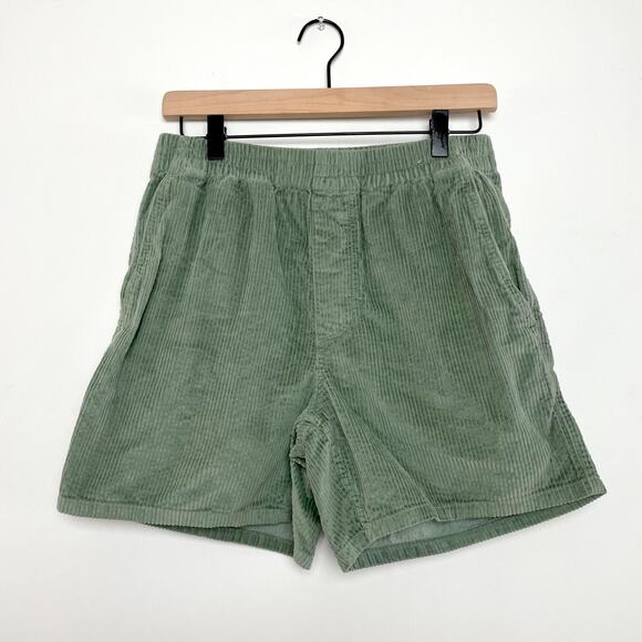 Madewell Coastal Grandma Preppy Minimalist Cottagecore Green Corduroy Shorts S - Picture 1 of 6